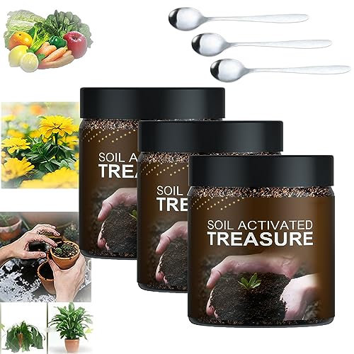 Soil Improvement Loosening Agent, Soil Activated Treasure-You Will Be Amazed, Soil Activator for Raised Garden Beds, Premium Soil Activated Treasure, Soil Plant Flower Fertilizer (100g, 3pcs)