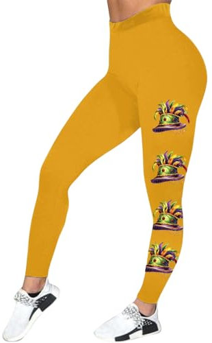 Mardi Gras Damen-Strumpfhose, Karneval, leger, dehnbar, Sport, bunte Kompressionsstrumpfhose für Damen, Yoga-Leggings für Frauen, hohe Taille, Damenstrumpfhose, Kostüm, Po-Lifting, Skinny Hose,