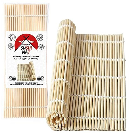 Takonashi® – Bambusmatte speziell Maki – 23 x 24 cm – einfache Herstellung von Sushi-Tabletts – Küchenzubehör – einfach zu verwenden – OriginalCup®
