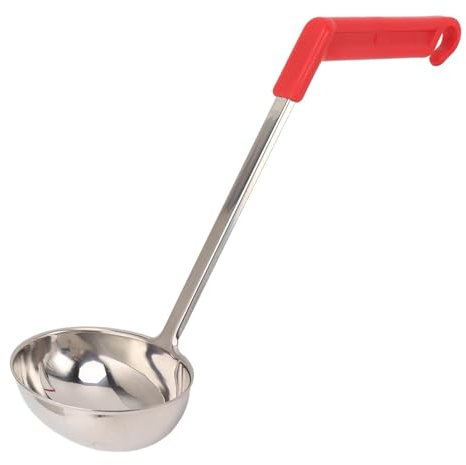Stainless Steel Ladle, High Grade Kitchen Ladle, Soup Ladle Stainless Steel Anti Scald Multifunctional Curved Handle Kitchen Ladle for Home Cooking, Cooking Ladle for Soup(#4)
