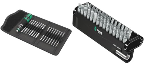 Wera Kraftform Kompakt 60 Bit-Holding Screwdriver & Bit Set, PH/PZ/SL/TXBO/HEX, 17pc & Bit-Check 30 Metal 1 General bit Set for Drill/Drivers, Metal Jointing, PZ,PH,Hex-Plus,TX 30 Piece, 05057434001