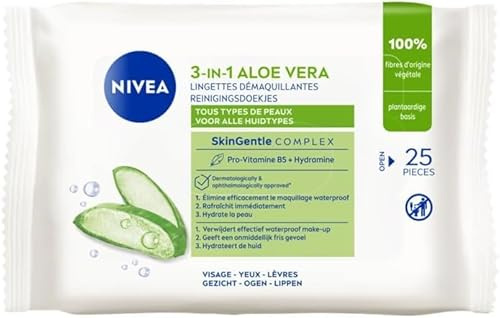 Nivea Nivea Bio-Reinigungstücher mit Aloe Vera, 25 Stück