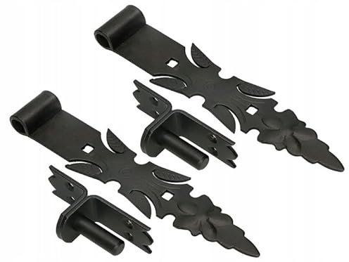 Geschmiedete Scharniere Schmiedeeisen Türbeschlag Türband Schwarz Messing 300mm