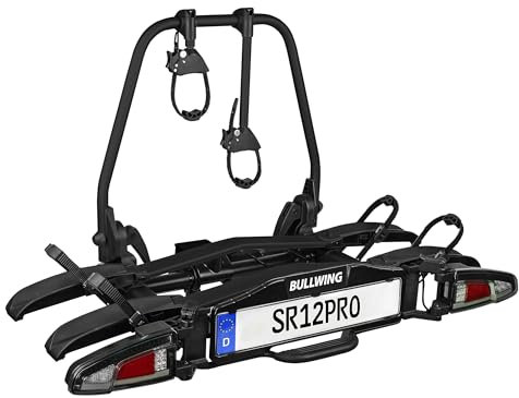 Bullwing SR12 PRO Fahrradträger für Anhängerkupplung 2 Fahrräder E-Bike 60kg Super Leicht LED
