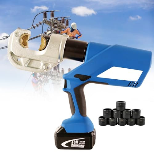 Industrial Electric Hydraulic Cable Lug Crimper, Performance Cable Lug Crimper, Electrical Terminal Cable Wire Tool Kit Range 16-400mm²,400