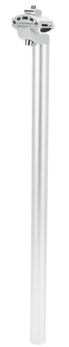 INFINAUTO Bike Seat Posts 25.4x500mm Bike Saddle Post Seat Tube Aluminum Alloy Silver Tone Adjustable with Fixing Clip