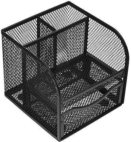 LALAFINA Metall-stiftebehälter Stiftebecher Aus Netzstoff Stiftehalter Für Schreibtisch Organizer Für Büro Und Zuhause Tragbar Und Vielseitig Einsetzbar