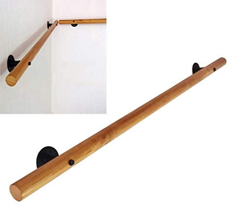 Corrimano per ringhiera per Scale Corrimano 1ft-20ft, Ringhiera per Scale in Legno massello Antiscivolo, Casa Contro Il Muro Ringhiere per Anziani Loft per Interni Corrimano Asta di Supporto