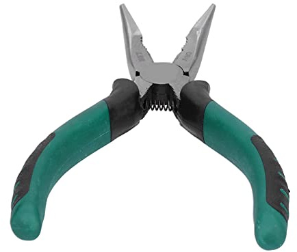 ViaGasaFamido Long Nose Pliers, Needle Nose Pliers 45 Steel High Hardness Micro Professional Tool for Bending Steel Wire Grasping Small Object, Needle-Nose