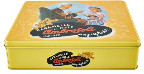 Ambrosoli scatola di latta Nonnino gr.450 caramelle al miele