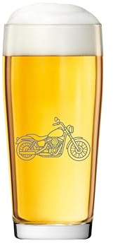 Valhalla Exoda verre à bière avec gravé moto 500ml lavable au lave-vaissell | Volume 500 ml, compatible avec lave-vaisselle, gravure moto, polyvalent, soutient des projets sociaux