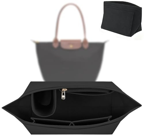 Organizer für Longchamp Tasche,Organizer für Longchamp Pliage L,Tascheninnenorganizer,Taschenorganizer,Multi-Pocket Felt Handbag,Filz Taschenorganizer mit Mehreren Taschen,for Insert Wallet