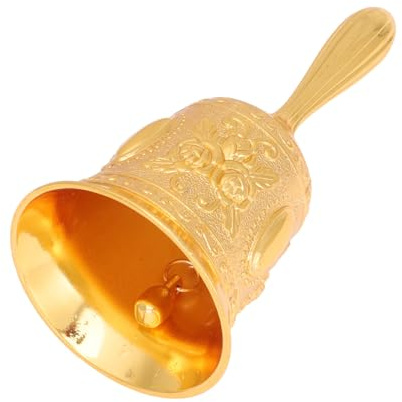 SUPVOX Campanello da Tavolo in Metallo Retrò, Campanello di Servizio a Mano Suono Forte, Campana di Metallo per Ristorante, Bar e Reception, Adatto per Uffici e Hotel