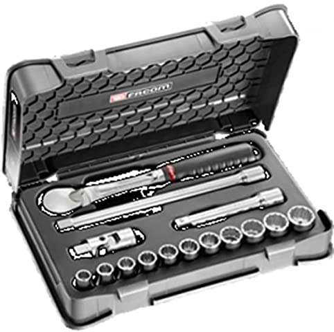 Facom SL.'161-1p12u Steckschlüsselsatz Spline, 1/2 Zoll, schwarz/grau, 15-teilig