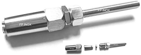 Embout à Sertir Manuel Câble Ø 6 mm Tige Filetée Droite inox A4 - Garde Corps