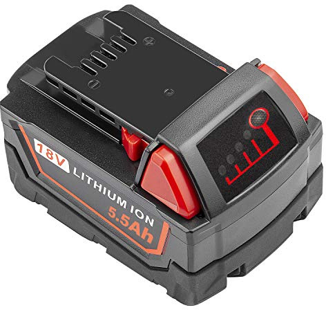 LabTEC Batería de repuesto para M18, Batería de litio de 18V 5500mAh para Milwaukee 18V M18 48-11-1840 48-11-1828 48-11-1820 48-11-1815 48-11-1850 para herramientas eléctricas