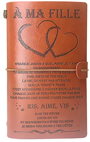 OMNIQI Journal Intime Fille Anniversaire Idee Cadeaux Carnet de Voyage Vierge Vintage Notes Diary Naissance Fille, Ado de Noël Graduation Paques
