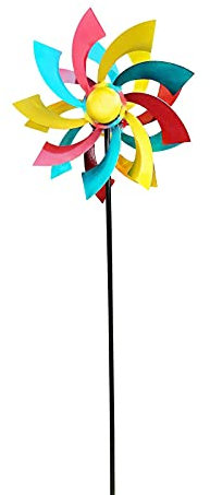 Windrad Garten Metall,Kinetic Wind Spinners Outdoor Metall Windmühle Für Patio Garden,Farbenfrohes Windrad 12x54 Zoll