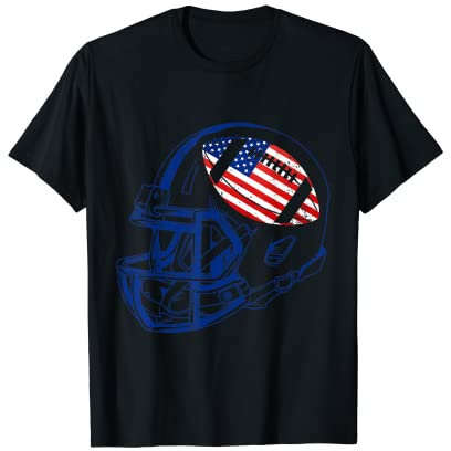 Amercian Football Helm Flagge USA T-Shirt
