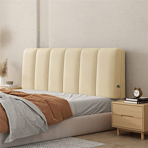 Kopfbrett Kissen Wandkissen, Weiche Keilkissen Lendenpolster Bett Rückenles Reading Bolsterkissen Für Tagesbett Etagenbett Abnehmbare Volle Größe,Beige,70.8/180cm(Queen)