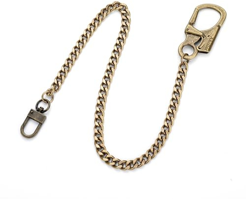 Ahiller Robuste Schlüsselkette Geldbörsenkette für Herren Biker | Anti-Verlust Doppelschloss-System, 61cm Edelstahlkette, Stilvolles & praktisches EDC Gegenstände