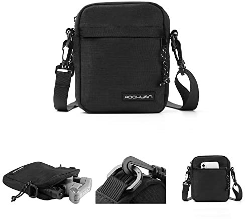 AOCHUAN B20 Kameratasche Gimbal Aufbewahrungstasche für Kamera, Objektiv, 3-Achsen Gimbal Stabilisator & Kamera Zubehör mit Facheinsatz, Mesh und Schultergurt, Schwarz, Basic Kameratasche mit Waren