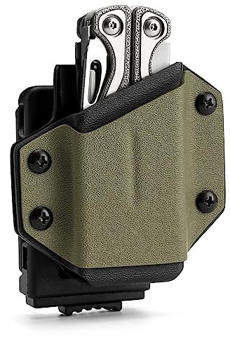 TACTICAL GEEK TX1 Multitool Scheide, EDC Multi-Tool Scheidenhalter Holster, Verstellbare Scheide mit Rückenclip für Gürtel, Multi-Tool Nicht im Lieferumfang Enthalten, Grün