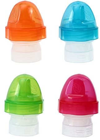 jojofuny Tapa De BiberóN 4 Piezas - Adaptador De Botella Para BebéS Accesorio Ideal Para Aprender a Beber Tapas Coloridas Para Botellas De Agua