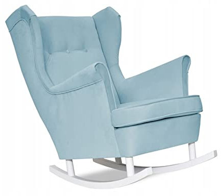 Family Meble Schaukelsessel, Modell Ari, Skandinavisch, Relaxsessel aus Webstoff, Loungesessel, Ohrensessel, Fernsehsessel, Bequemer Sessel, Für Wohnzimmer, Esszimmer, Schlafzimmer, Trinity 22