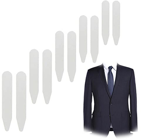 LONGHAO 10 Pcs KragenstäBchen Set,Hemdkragen StäBchen,Hemd KragenstäBchen,KragenstäBchen FüR Hemden,Kunststoff KragenstäBchen,HemdbekleidungszubehöR,5 GrößEn,FüR vatertagsgeschenk für papa