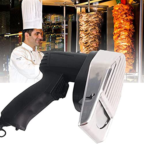 MLUENF Solid Electric Gyro,Commercial Gyro Knife, Adjustable Thickness 0-8 Mm, Stainless Steel High-Speed Cutter Blade Anti-Slip Handle, For Cutting Turkish Kebab Lamb Turkey,Corded