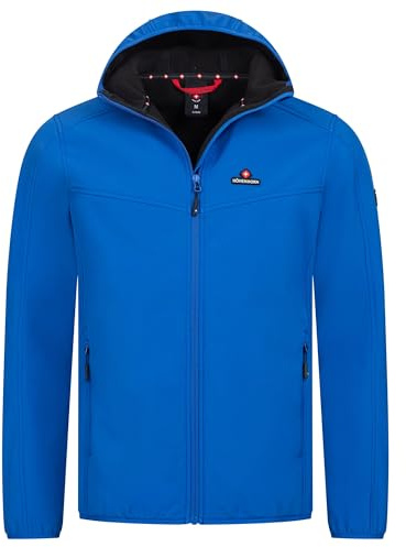 Höhenhorn Alpberg Chaqueta ligera de softshell para hombre al aire libre, chaqueta de ocio, chaqueta de entretiempo, azul, XL