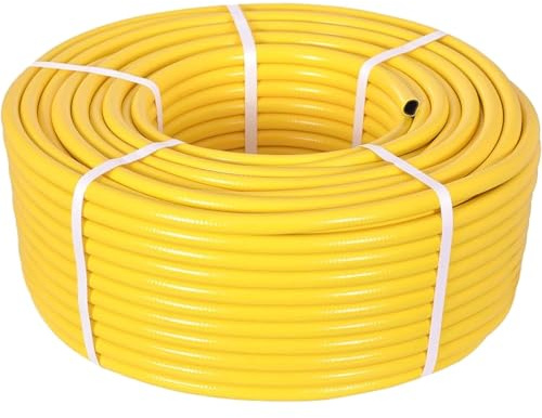 LETTUCE EAT® 30 Metre Yellow Garden Hose Pipe - 30M Reinforced Heavy Duty Anti-Kink Watering Solution Ideal for Watering, Gardening, and Cleaning Tasks
