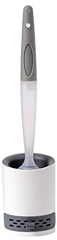AAKSUS HVEJOU Escobilla de baño, dispensador de Gel de Limpieza para Inodoro Recargable, Soporte ventilado para Almacenamiento higiénico