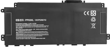 PP03XL PV03XL Battery for HP Pavilion X360 14-dv0xxx 14-dk0xxx 14-dv1xxx 14-dv2xxx 14-dw0xxx 14-dw1xxx 13-bb0xxx 13-bb1xxx 14-dk1xxx 14-dw1017ns 14-dw0004nl 14-dw0011nl 14-dw1001nl 11.55V 43.3WH