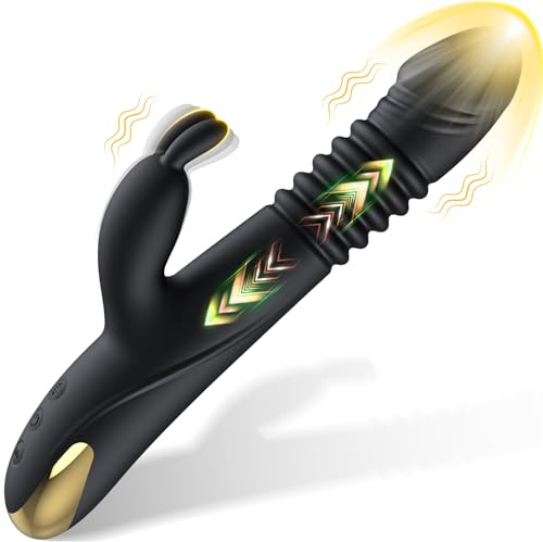 Consolador Vibrador Juguetes Sexuales con Función de Empuje - Juguetes Sexuales para Mujeres Parejas Conjuntos de Vibradores para Mujeres Silenciosos, Empuje Punto G Conejo Vibradores con Aplicación