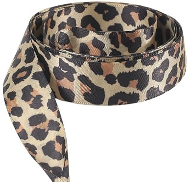 BrightGlow Leoparden-Schnürsenkel 2 Paar Schnürsenkel mit Animal Print Flache Schuhbänder Elastische Sneaker-Schnürsenkel Satinschnürsenkel mit Leopardenmuster für Sportschuhe Beige 100CM