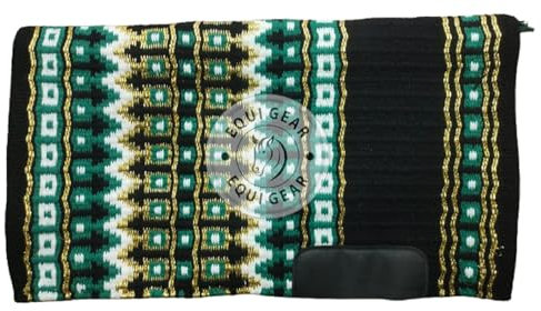 EQUIEMPRESS Sattelunterlage Western Show/Westernsatteldecke aus Neuseelandwolle, Top Wool Pad Sensor Flex (Anpassung möglich) A-410 (34 x 42)