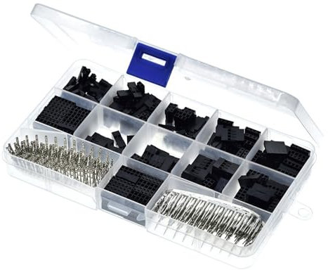 uikios 620Pcs 2.54MM Wire Jumper Pin Header Connector Housing Kits 1/2/3/4/5/6Pin Plug Connector for 3D Printer and Jumper Wire