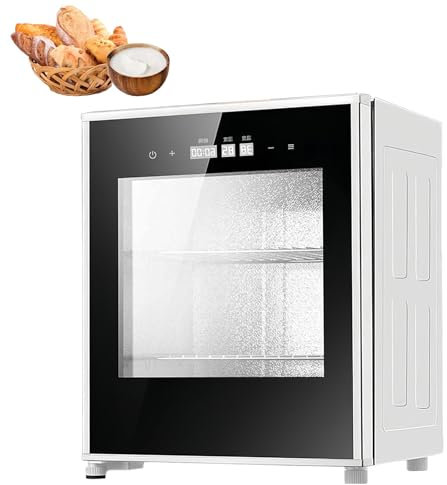 DOJOEUU Fermentazione elettrica, Macchina per la lievitazione dell'impasto da 40 Litri con 2 Griglie e 1 teglia, Controllo di Temperatura (20-50 °C) e umidità (60-90% RH), per lievito Madre