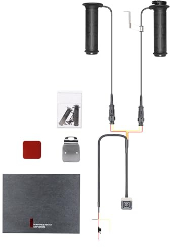 Interruttori in alluminio riscaldati manopole moto con 5+1 livelli di calore regolabili per una guida confortevole facile installazione manubrio