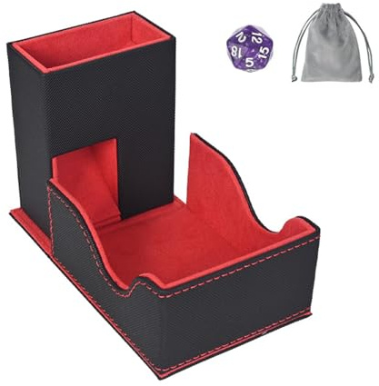 Elifel Plateau magnétique pour dés en cuir PU, tour de rouleau de dés pliable 3 en 1, étui pour tapis pour MTG RPG DND Donjons et Dragons DND, jeux de société de table, cadeau