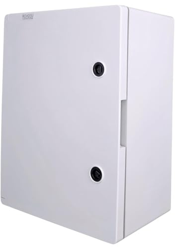 RoadEu – Cuadro eléctrico IP65 600x400x200mm – Caja de distribución Mural Impermeable con Cerradura, prensaestopas, guía DIN y Placa metálica – para instalaciones técnicas y Exteriores