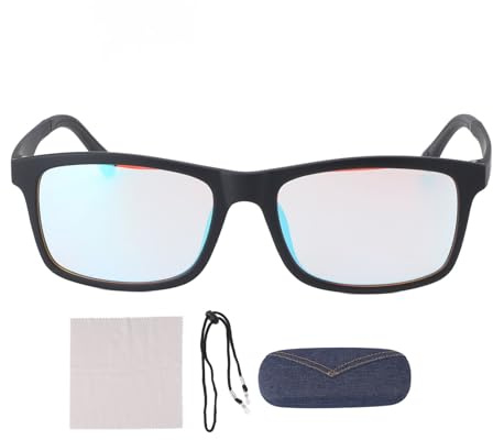 Greensen Lunettes Correctives pour Daltoniens, Lunettes de Correction Rouge Vert avec Boîte Amélioration de la Perception des Couleurs et de la Profondeur