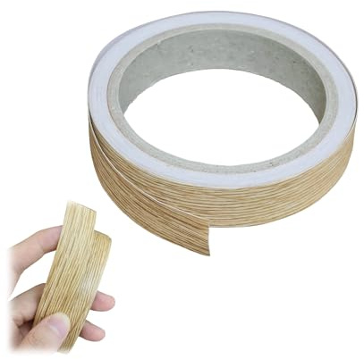 zatyorg Wood Grain Edging Tape，10m Self-Adhesive Furniture Edging Strips，Oak Veneer Edging Tape for Wood Trim,Furniture Worktop Cabinet Desk Shelves Panels Restoration（0.8 x32.8ft）