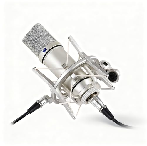 QWUUYEC Kondensatormikrofon Großmembran, 48V, Professionell, Für Gesang Und Live Streaming - Kristallklare Klangqualität, Professionelle, Ideal Für Podcaster Und Streamer