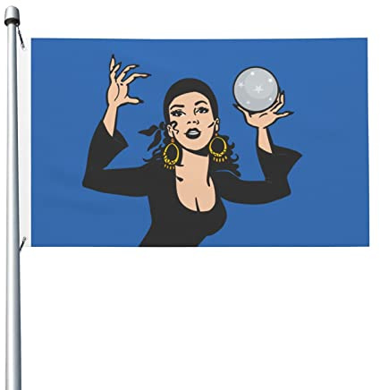 Banderas De Bienvenida Adivina Gitana Premium Bandera Pirata Resistente Uv Estandarte De Jardín Para Decoración Casas Hogar 3X5 Ft