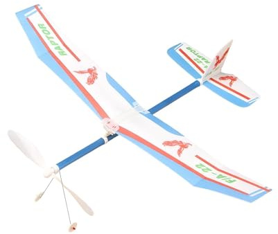 Rubber Band Plane - Elastic Fly Glider Kit, Rubber Powered Aircraft Toys, Foam Glider Model Set | Suitable for School Science Projects Hobby Outdoor Play Backyard Park Camping Educatio