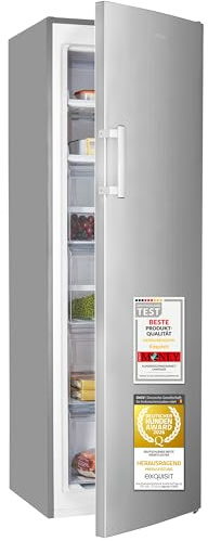 Exquisit Gefrierschrank 204 l No Frost | Energieklasse C | Schnellgefrieren | digitale Temperaturanzeige | leise 39 dB | GS5271-NF-H-040C weiss | Weiß