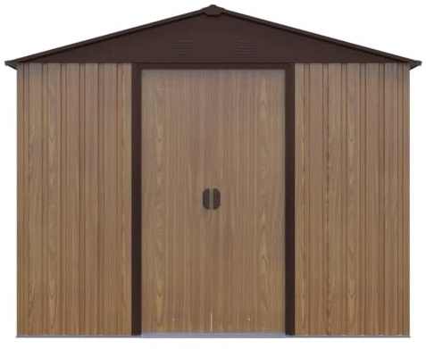Casetta da giardino in acciaio zincato effetto legno 1,74x2,36xh1,90 m - 4 mq - 65 kg